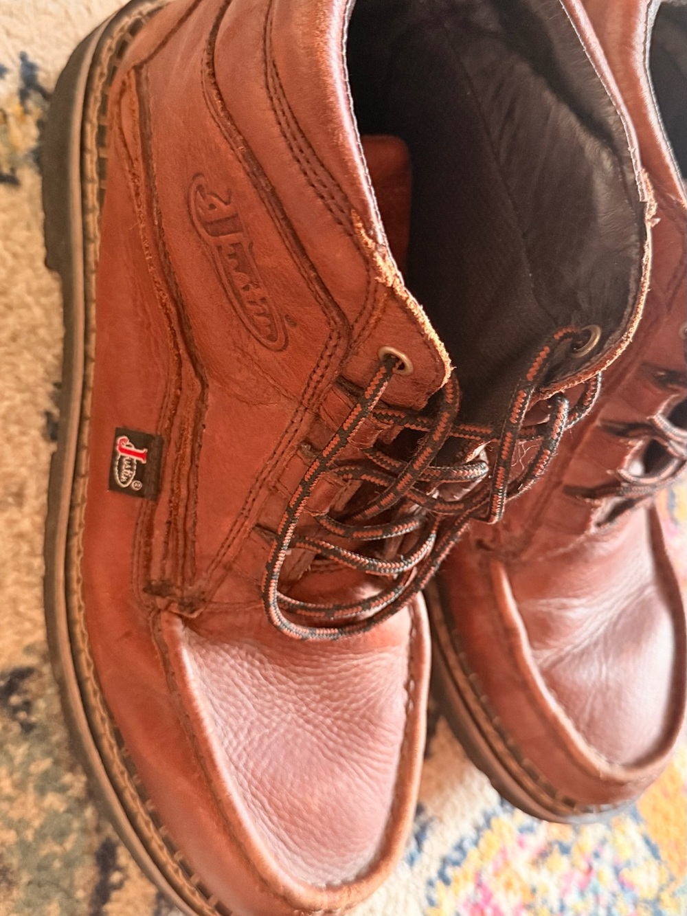 Justin’s Men’s Brown Leather Work Shoes